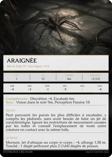 Carte Araignée