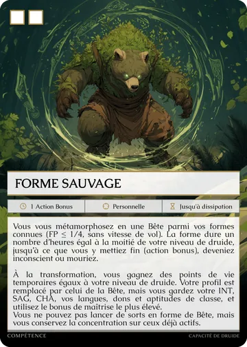 Carte Forme sauvage