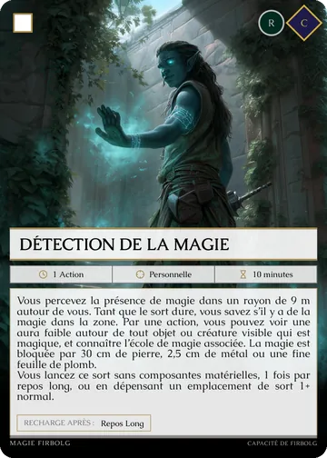 Carte Détection de la magie