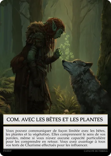 Carte Parler aux bêtes et aux plantes