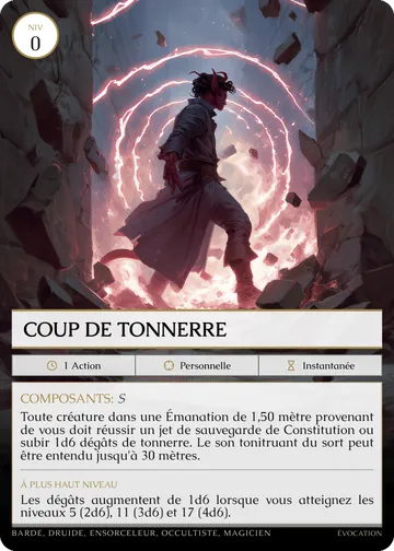 Carte Coup de tonnerre