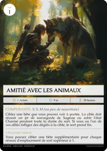 Carte Amitié avec les animaux