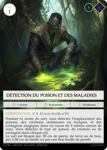 Carte Détection du poison et des maladies