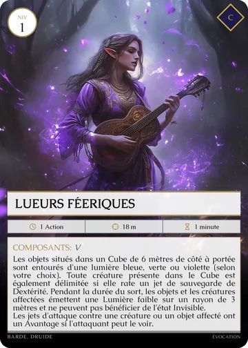 Carte Lueurs féeriques