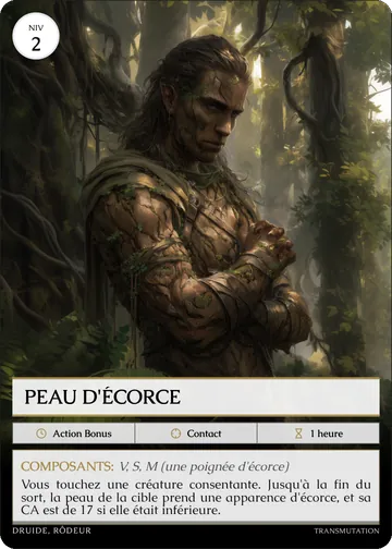 Carte Peau d'écorce