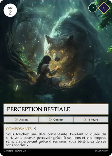 Carte Perception bestiale
