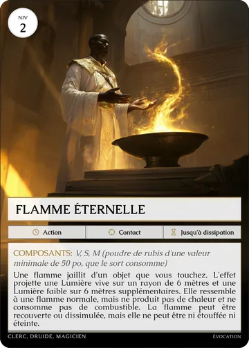 Carte Flamme éternelle