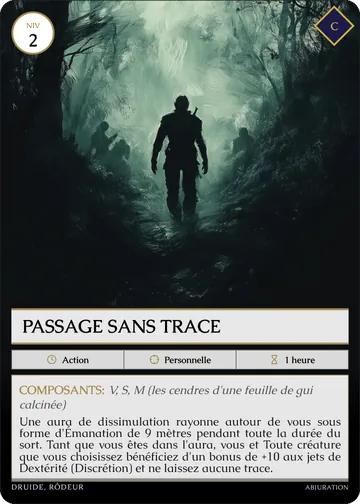 Carte Passage sans trace